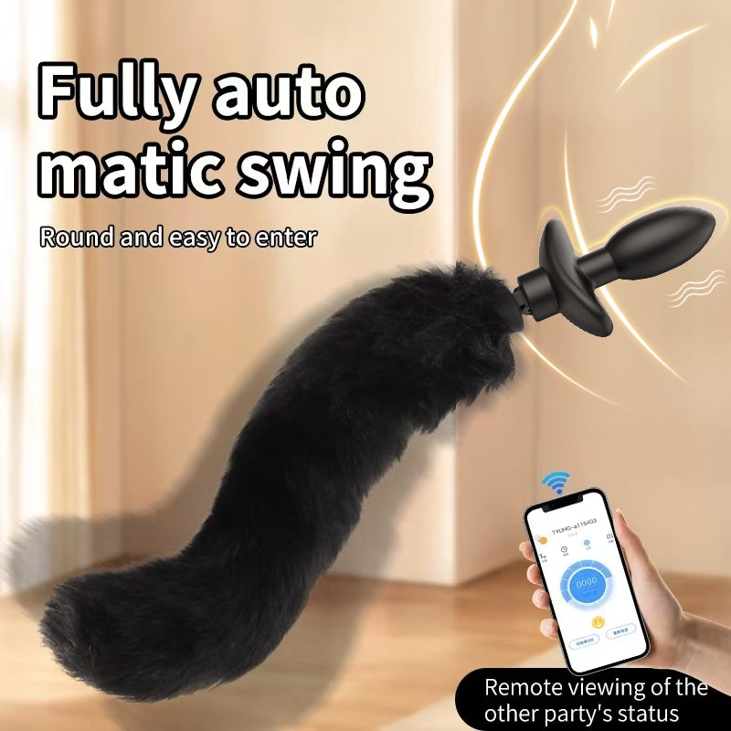anal plug animal tail gray fox tail plug and ear set wolf tail buttplug and ear fox tail but –  Aliriga main image 1