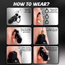 Charger l'image dans la galerie, Darth Vader Vibrating Chastity Cage - App Control