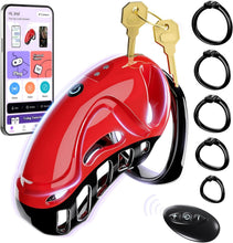 Charger l'image dans la galerie, Vibrating Chastity Cage - Male Chastity Devices Cock Cage with 10 Vibrations-1