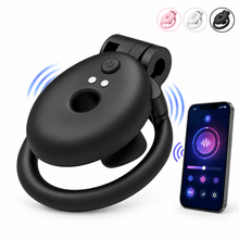Lade das Bild in den Galerie-Viewer, APP Control Inverted Flat Vibration Chastity Cage
