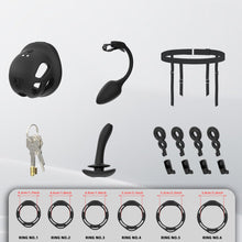 Charger l'image dans la galerie, Compact Soft Rubber Vibrating Chastity Cage
